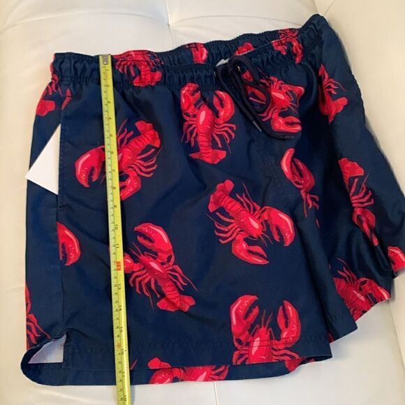 George Swim Trunks Navy With Red Lobsters Print Men’s Shorts Size XL - Picture 5 of 8